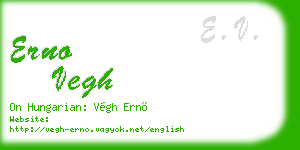 erno vegh business card