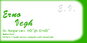 erno vegh business card